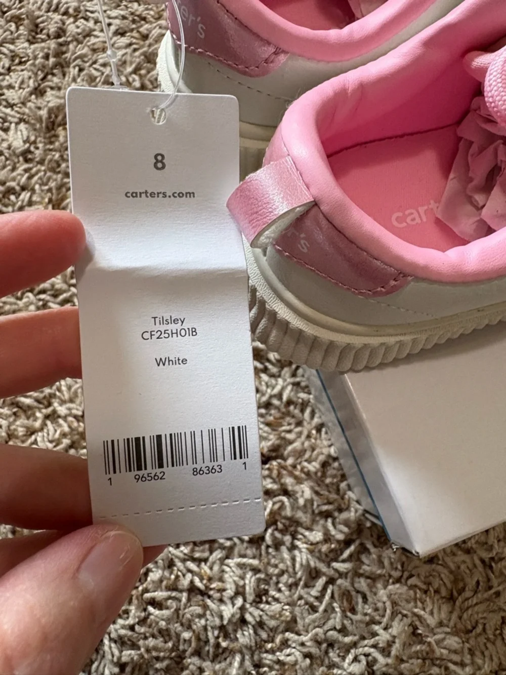 Carter's Charm Casual Sneakers Toddler Girls size 8 NEW IN BOX!!